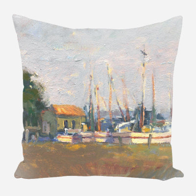 Docks at Daybreak Pillow by John Beard Collection - main product image for Resin Society