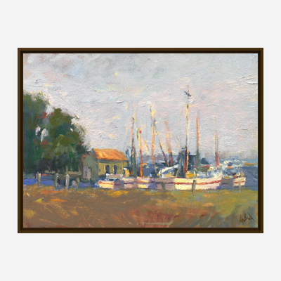 Dockside Artist Enhanced Canvas Print by John Beard Collection - product image 7 for Resin Society