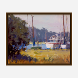 Docks at Daybreak Artist Enhanced Canvas Print by John Beard Collection - product image 7 for Resin Society