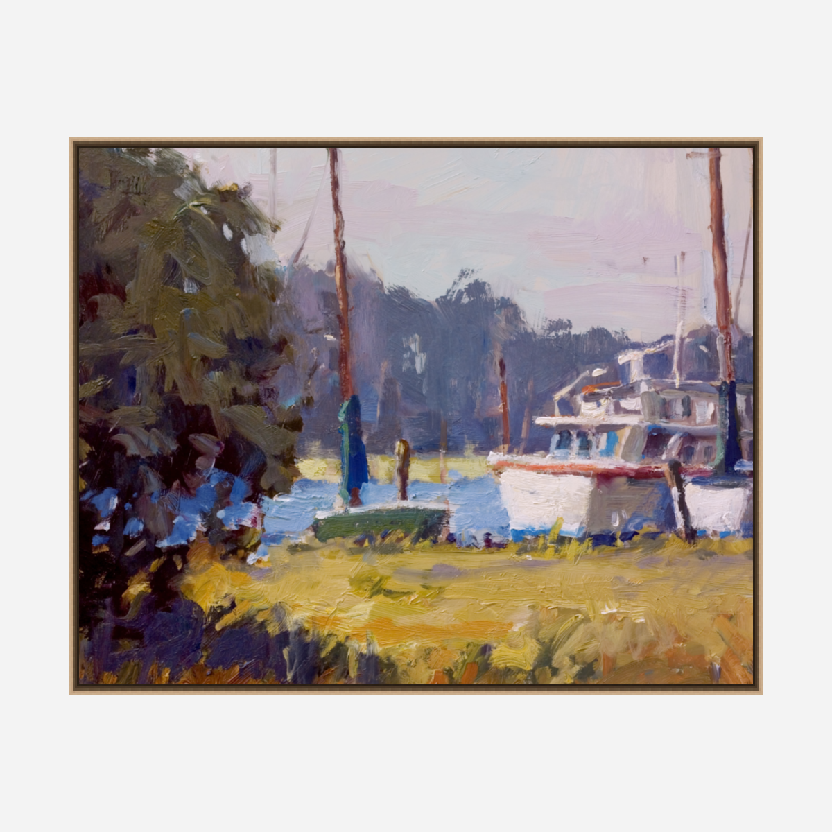 Docks at Daybreak Artist Enhanced Canvas Print by John Beard Collection - product image 8 for Resin Society