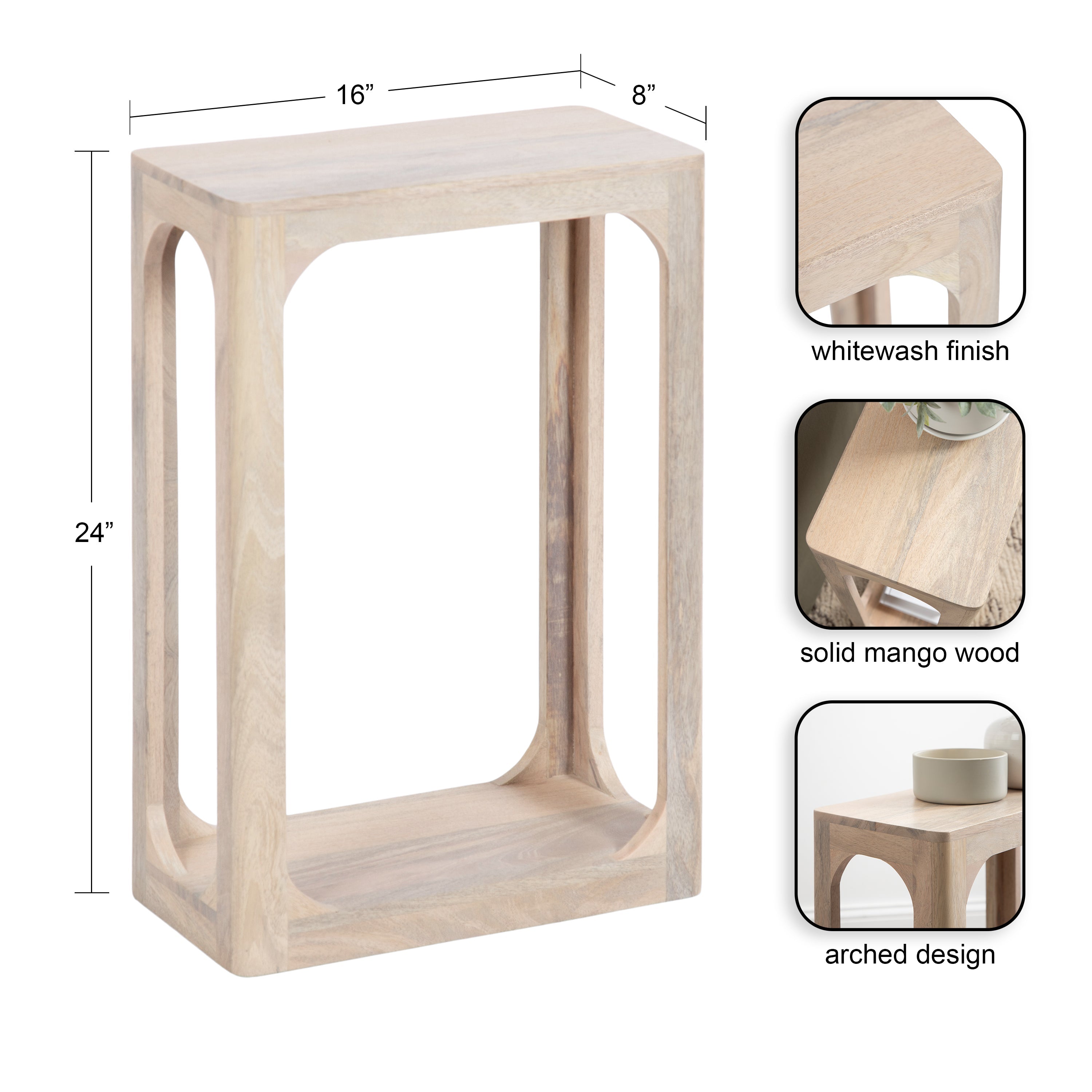 Dahl Wood Slim Side Table
