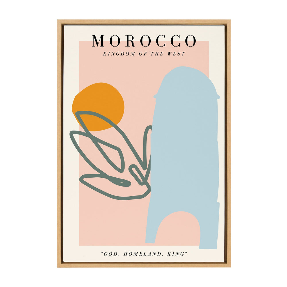 Sylvie Travel Poster Morocco No.1 Framed Canvas by kateandlaurel - main product image for Resin Society