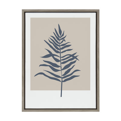 Sylvie Muted Tan and Blue Colorblock Botanical Fern Framed Canvas by kateandlaurel - product image 14 for Resin Society