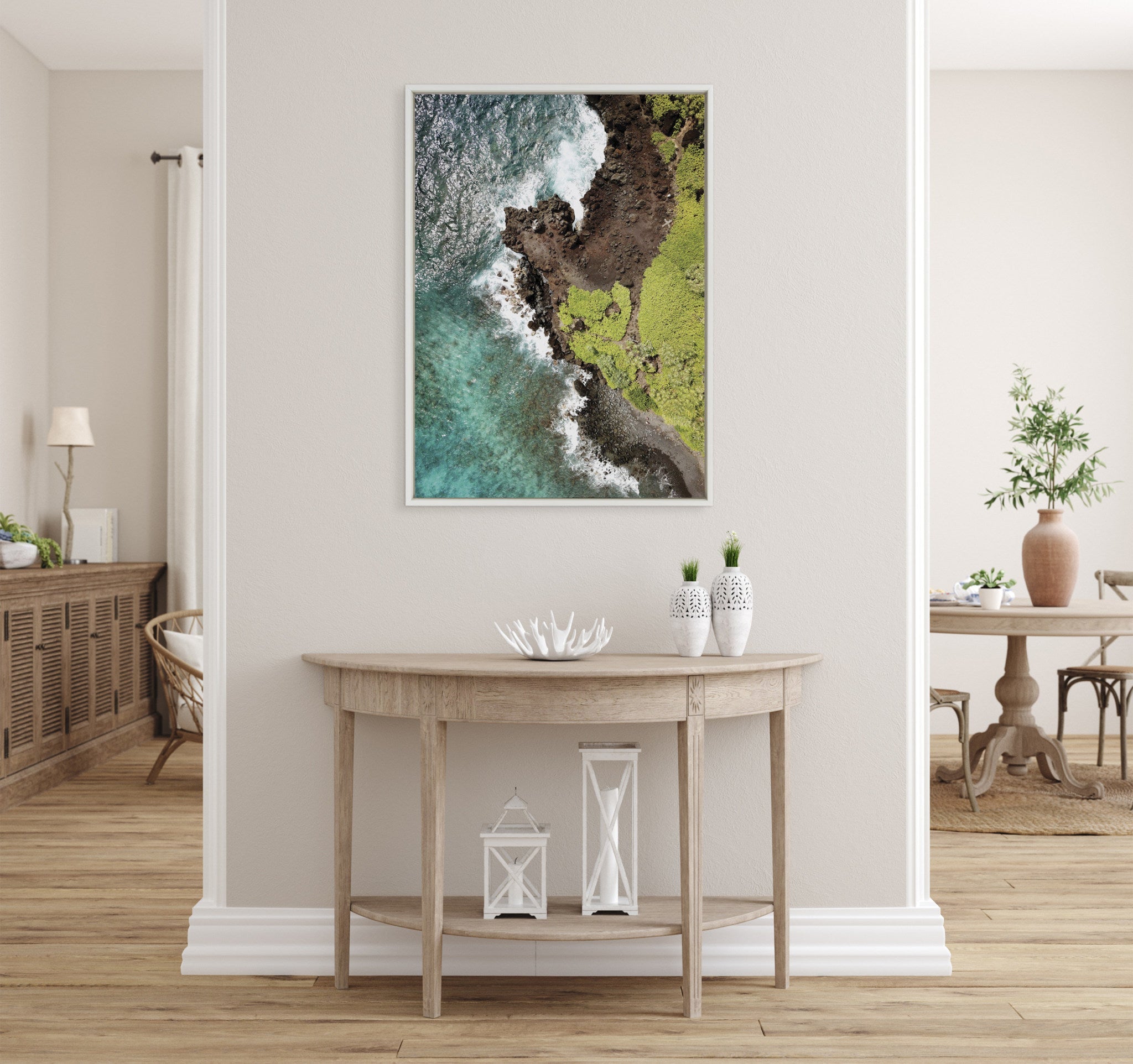Sylvie Going back to Maui Framed Canvas by kateandlaurel - product image 5 for Resin Society