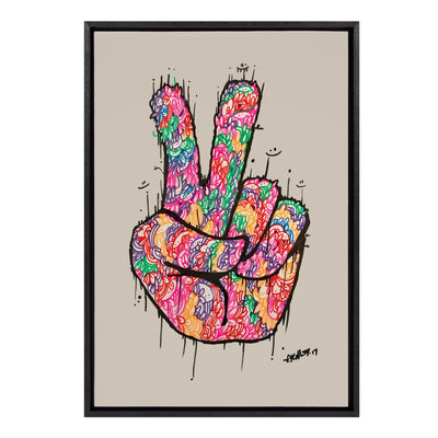 Sylvie Peace Sign Framed Canvas by kateandlaurel - product image 8 for Resin Society