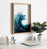 Blake Waves Framed Printed Art by kateandlaurel - product image 5 for Resin Society