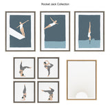Sylvie The Leap Framed Canvas by Rocket Jack by kateandlaurel - product image 6 for Resin Society