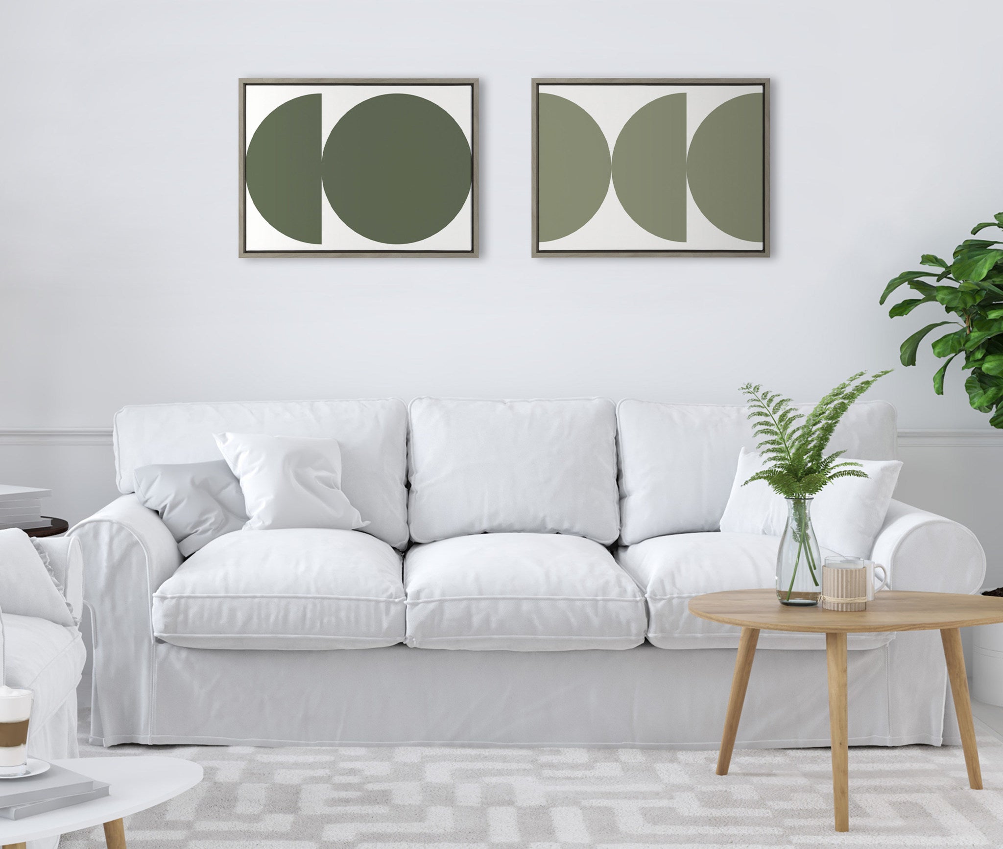 Sylvie Earthy Boho Geometric 1 Olive Green and Earthy Boho Geometric 2 by kateandlaurel - product image 6 for Resin Society