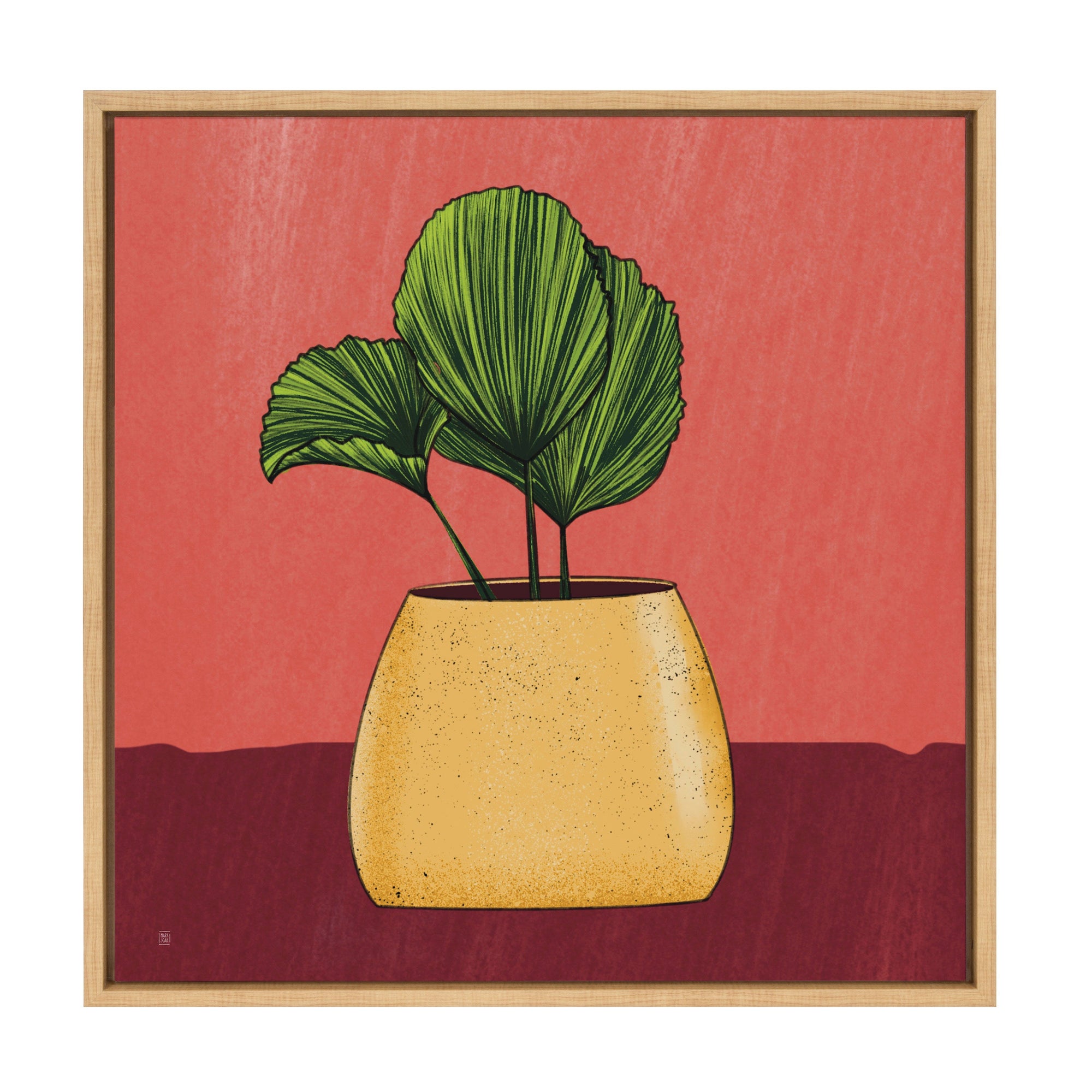 Sylvie East Wind Framed Canvas by kateandlaurel - main product image for Resin Society