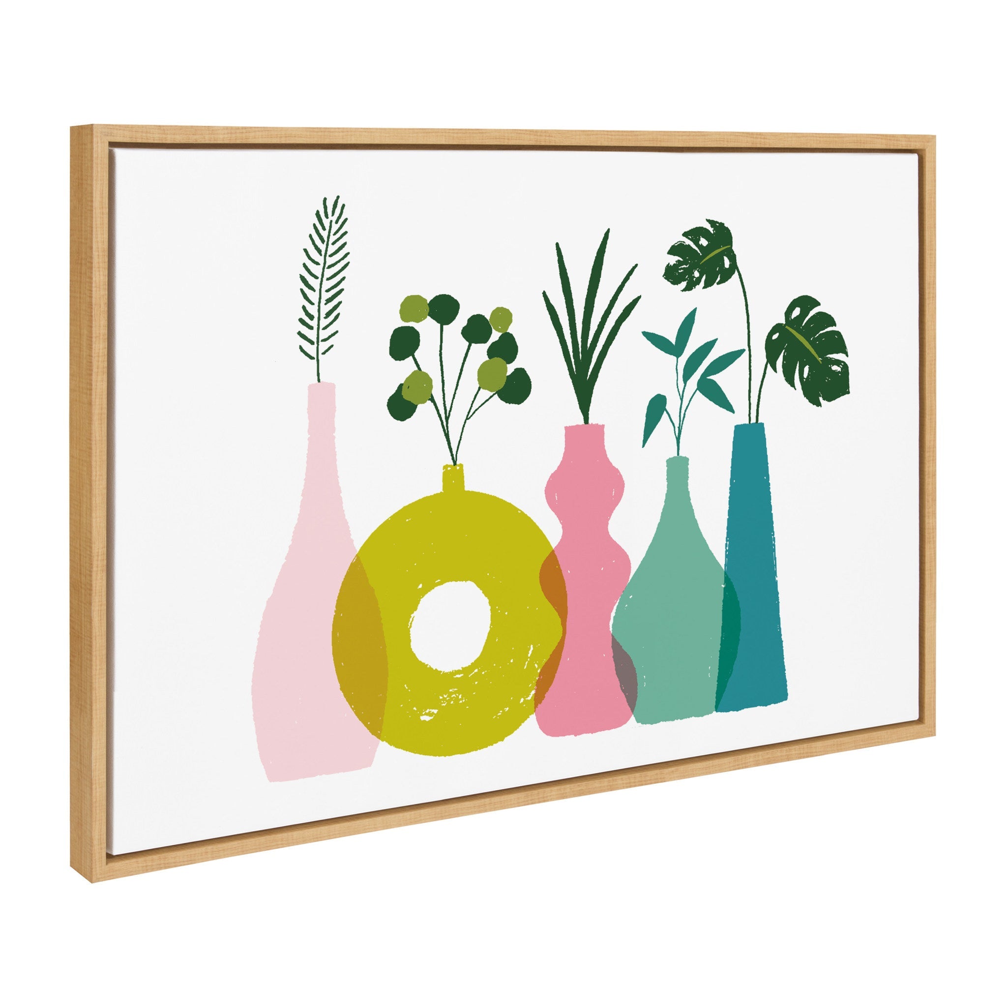 Sylvie Plant Play Framed Canvas by kateandlaurel - product image 2 for Resin Society