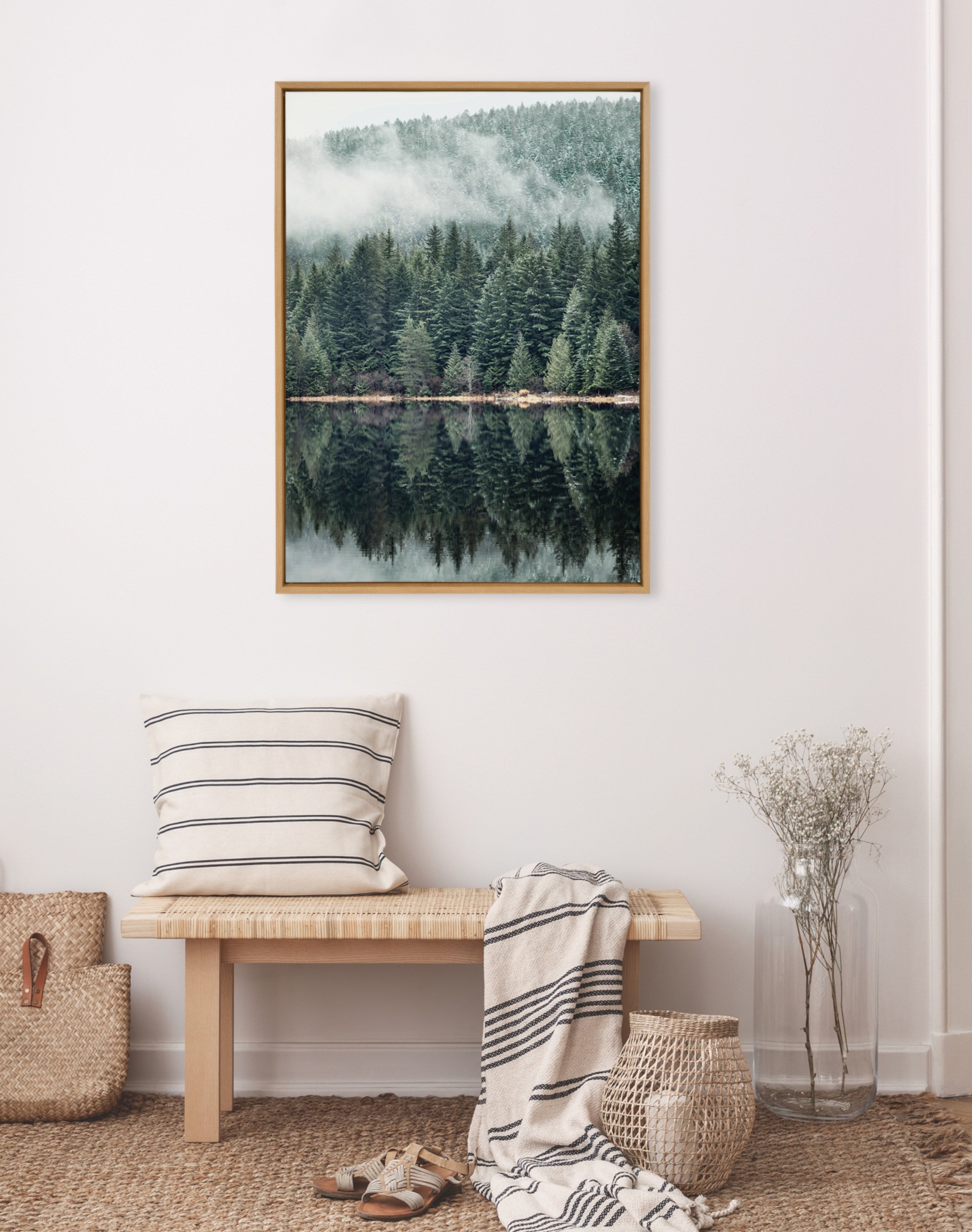 Sylvie Misty Forest Framed Canvas by Emiko and Mark Franzen of F2Images