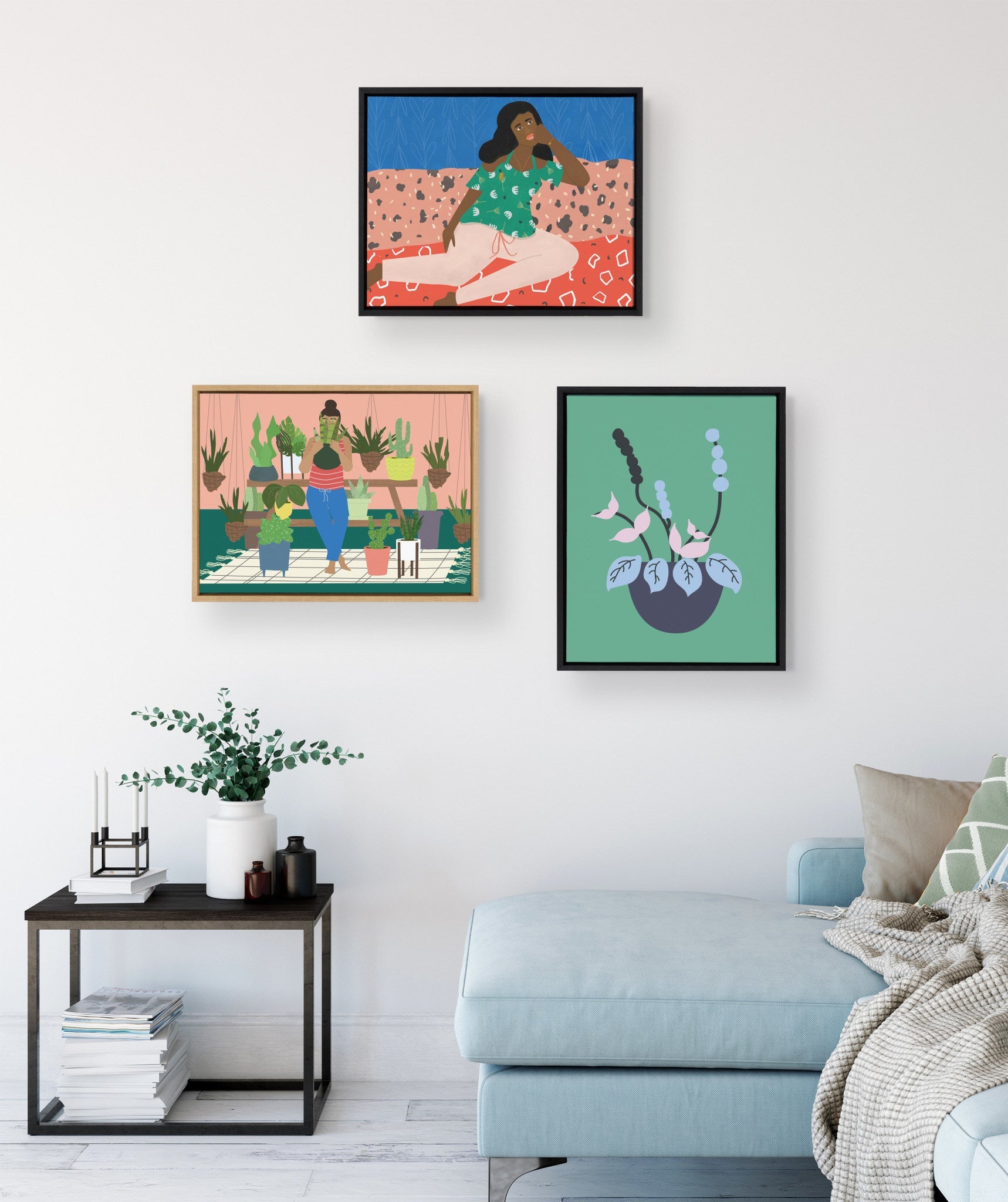 Sylvie At Home Framed Canvas by kateandlaurel - product image 7 for Resin Society