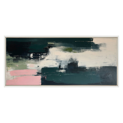 Sylvie Emerald Blush Framed Canvas by Amy Lighthall
