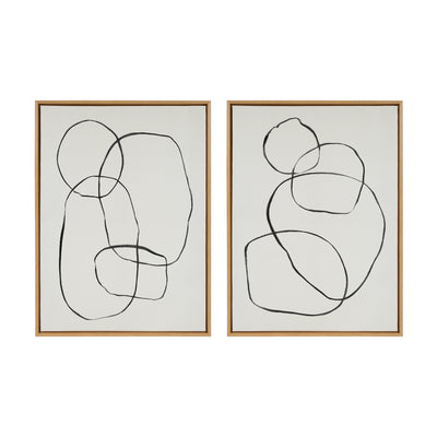 Sylvie Going in Circles Framed Textured Canvas Set by kateandlaurel - product image 7 for Resin Society