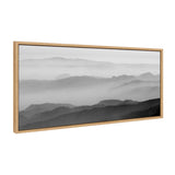 Sylvie Misty Mountains BW Framed Canvas by kateandlaurel - main product image for Resin Society