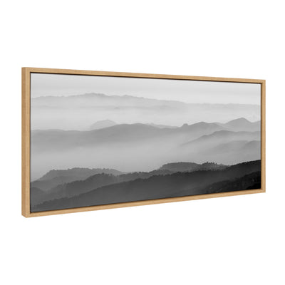Sylvie Misty Mountains BW Framed Canvas by kateandlaurel - main product image for Resin Society