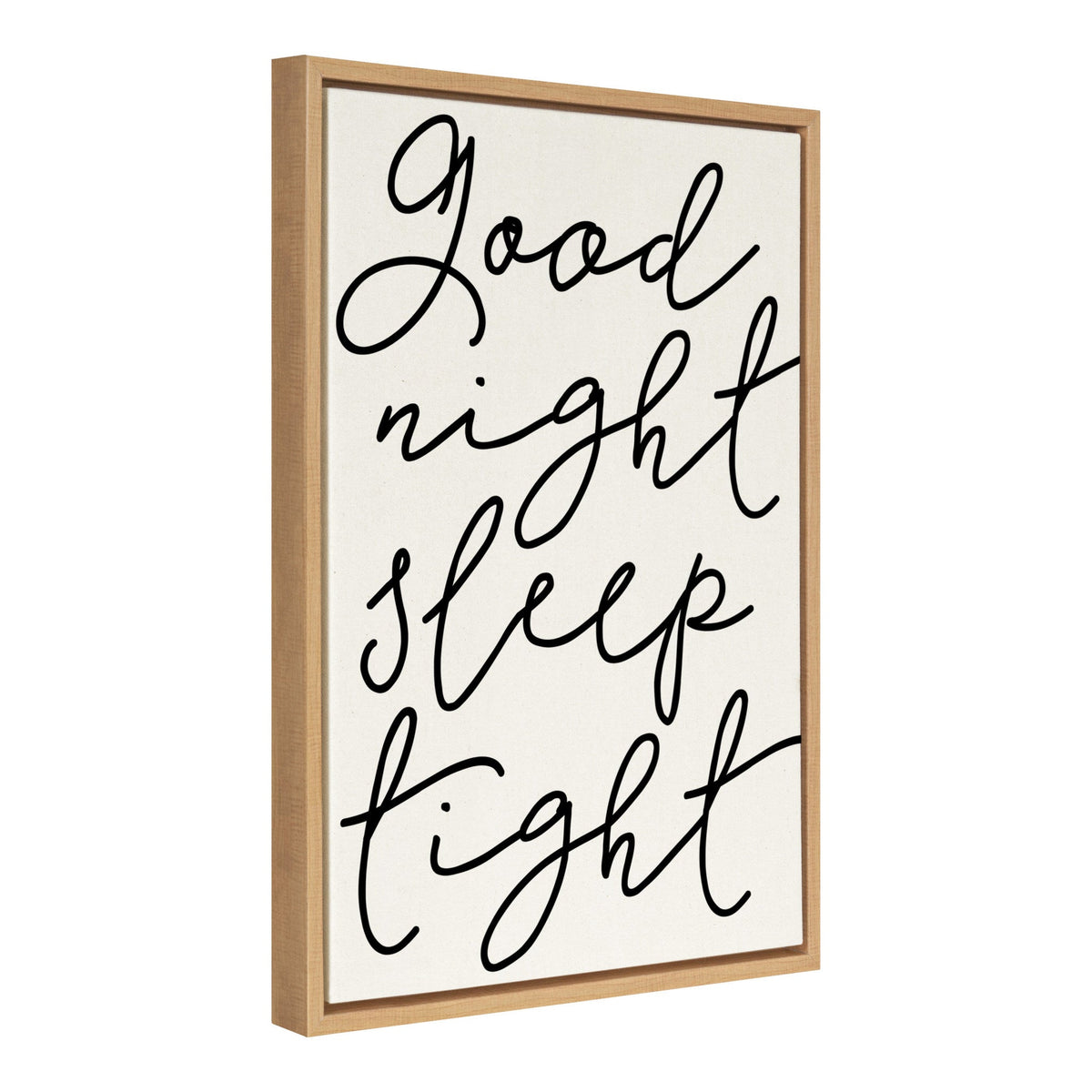 Sylvie Good Night Sleep Tight Framed Canvas by kateandlaurel - product image 2 for Resin Society