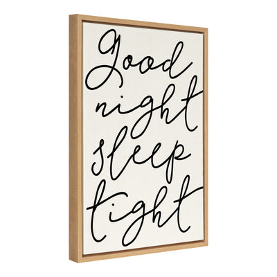 Sylvie Good Night Sleep Tight Framed Canvas by kateandlaurel - product image 2 for Resin Society