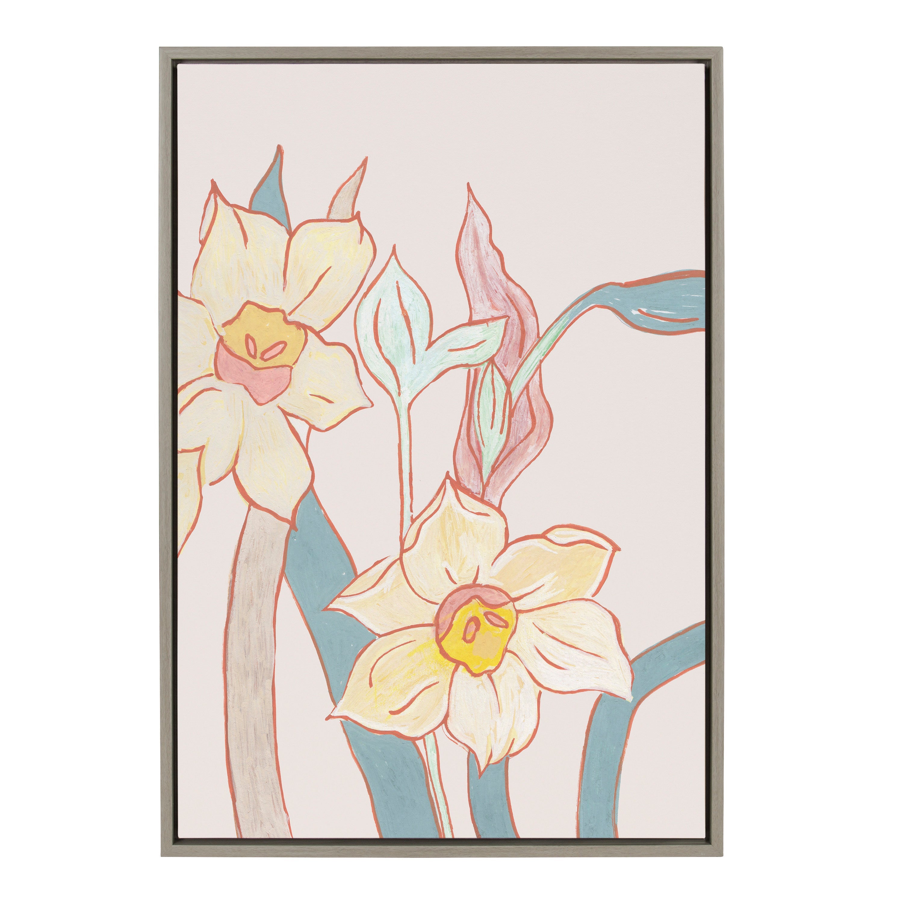 Sylvie Pine Ridge Daffodils Framed Canvas by kateandlaurel - product image 10 for Resin Society