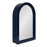 Arcott Arch Mirror Vanity Cabinet in wood with arched mirror door and interior shelves