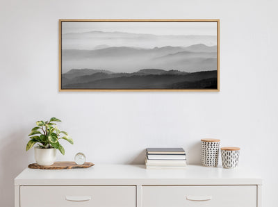 Sylvie Misty Mountains BW Framed Canvas by kateandlaurel - product image 4 for Resin Society