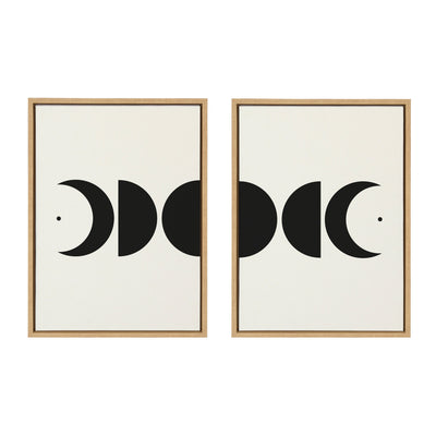 Sylvie Modern Geometric Moon Phases Framed Canvas Set by The Creative by kateandlaurel - product image 10 for Resin Society