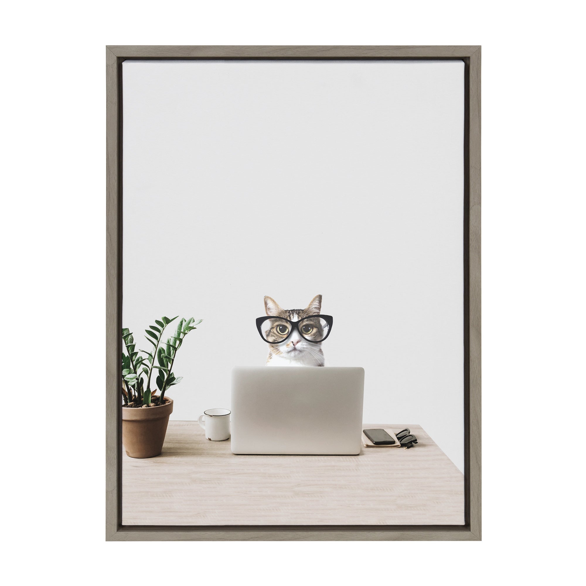 Sylvie I’m Cathy, I work in Accounting Framed Canvas by kateandlaurel - product image 10 for Resin Society