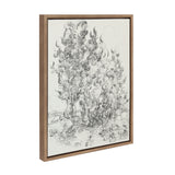 Sylvie Vincent van Gogh Cypresses 1889 BW Framed Canvas by The Art by kateandlaurel - main product image for Resin Society