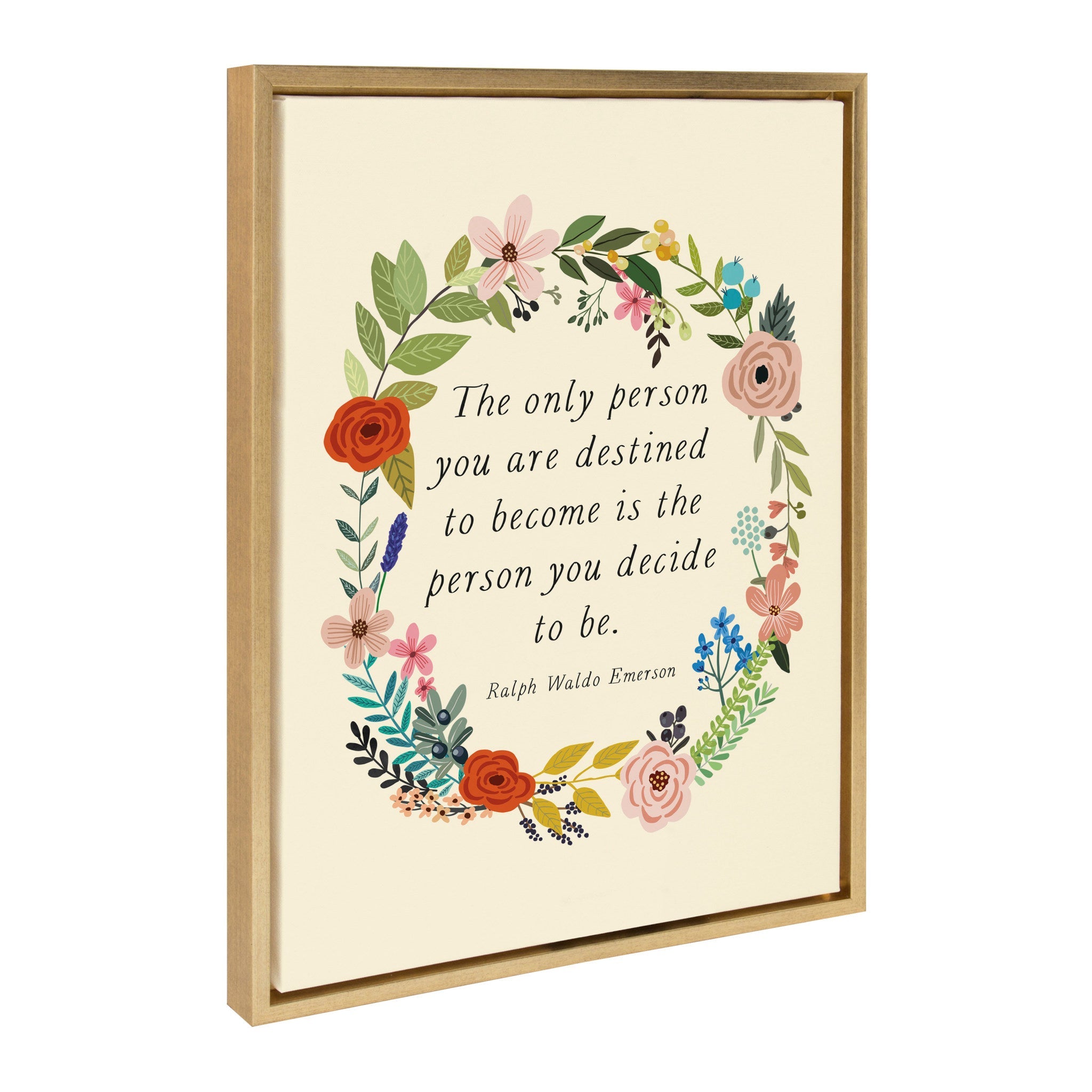 Sylvie MC441 The Only Person Framed Canvas by Mia Charro by kateandlaurel - product image 2 for Resin Society