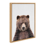 Sylvie Cute Bear Color Framed Canvas by kateandlaurel - main product image for Resin Society