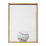 Sylvie Color Baseball Portrait Framed Canvas, Natural 18x24 by kateandlaurel - main product image for Resin Society