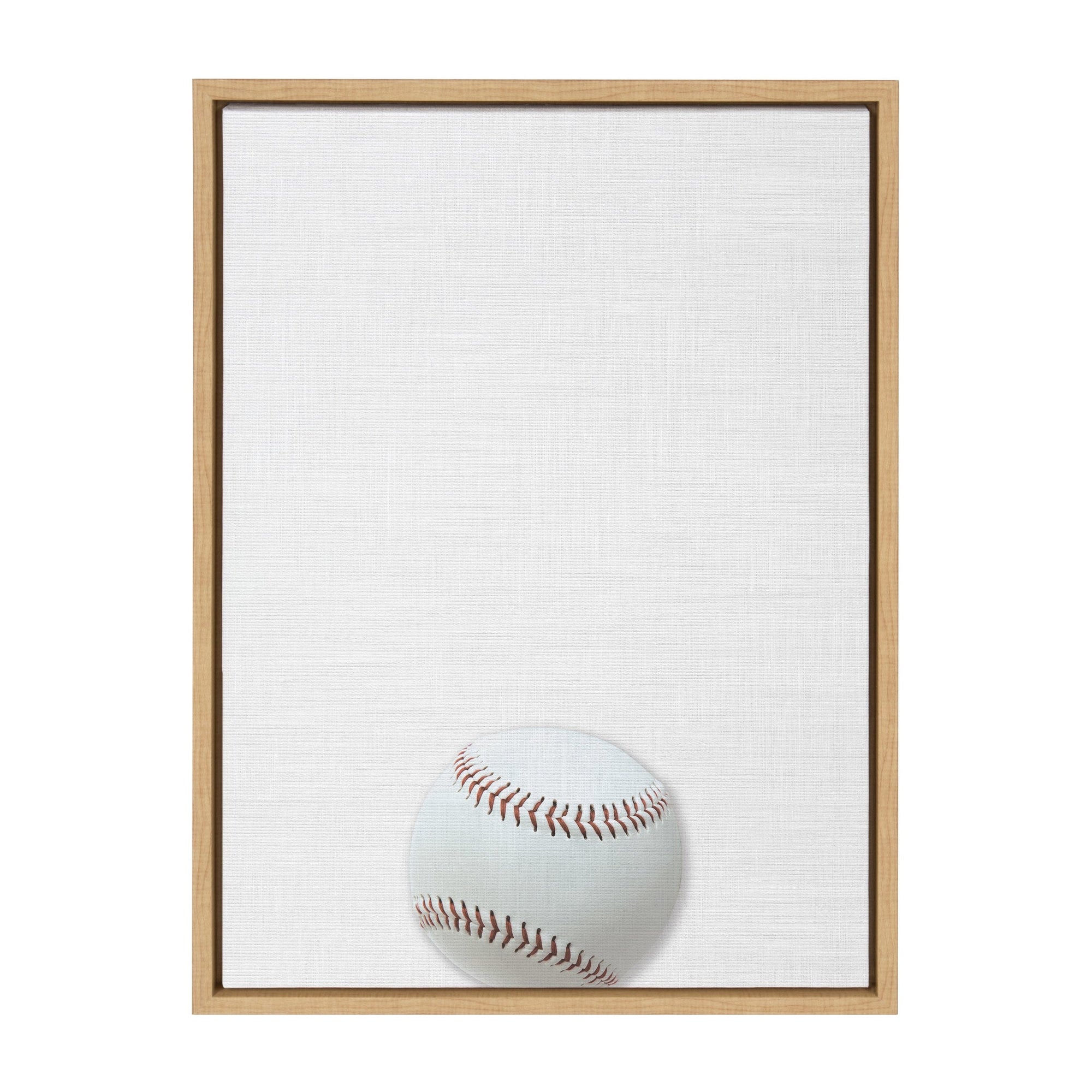Sylvie Color Baseball Portrait Framed Canvas, Natural 18x24 by kateandlaurel - main product image for Resin Society