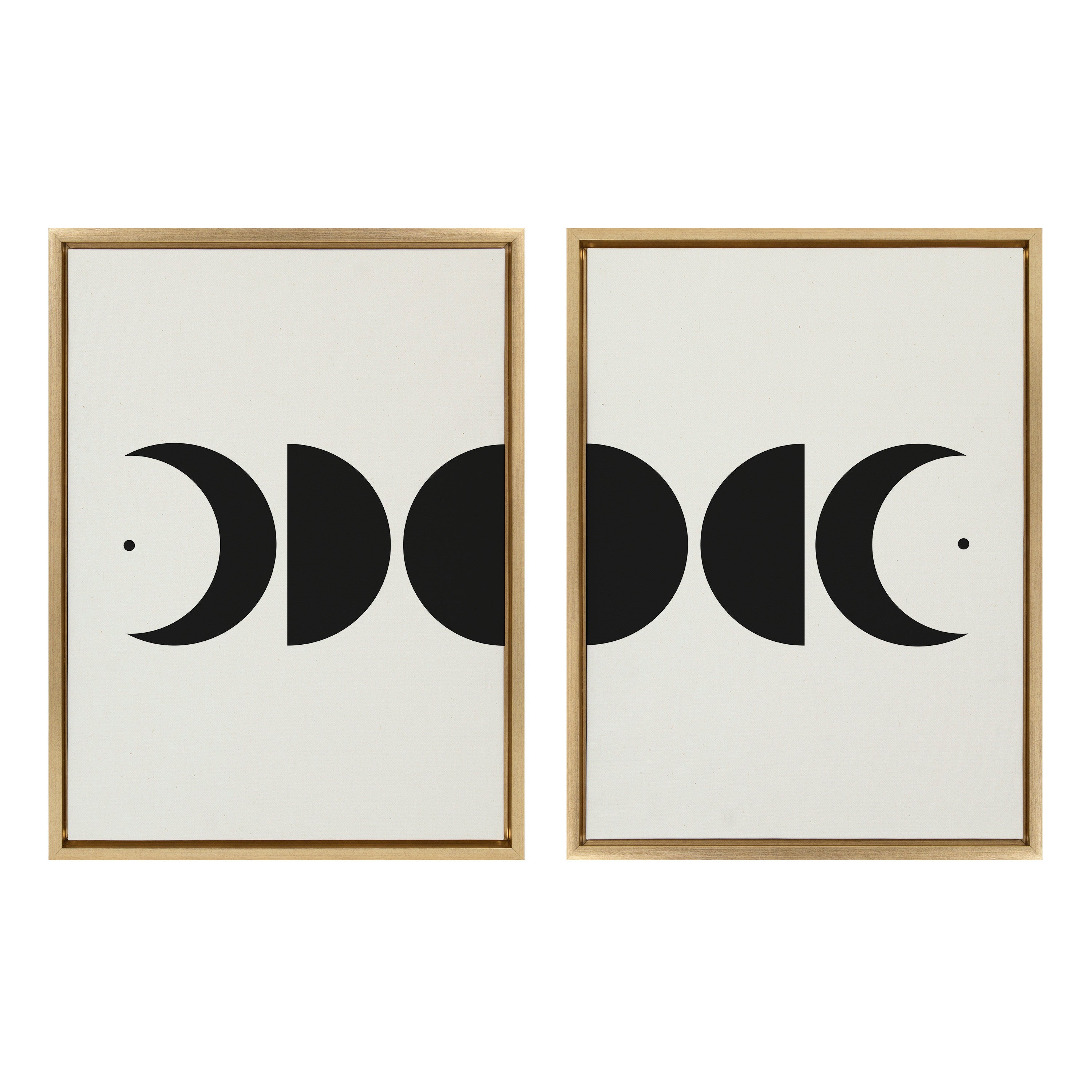 Sylvie Modern Geometric Moon Phases Framed Canvas Set by The Creative by kateandlaurel - product image 6 for Resin Society