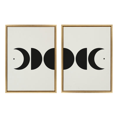 Sylvie Modern Geometric Moon Phases Framed Canvas Set by The Creative by kateandlaurel - product image 6 for Resin Society