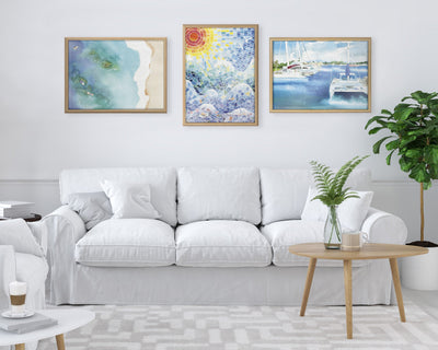 Blake Summer is for Sailing Framed Printed Glass by kateandlaurel - product image 6 for Resin Society