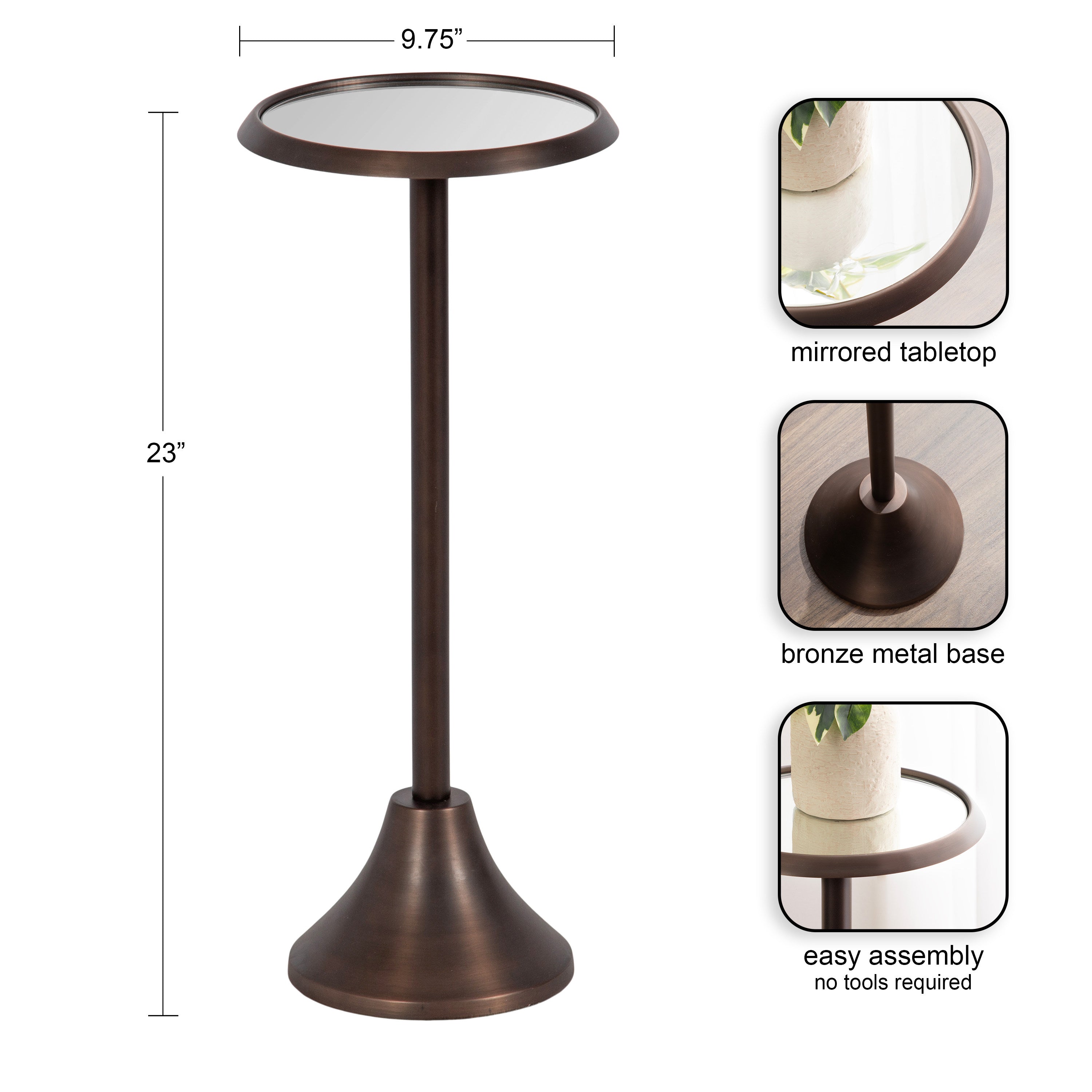 Sanzo Metal Drink Table by kateandlaurel - product image 2 for Resin Society