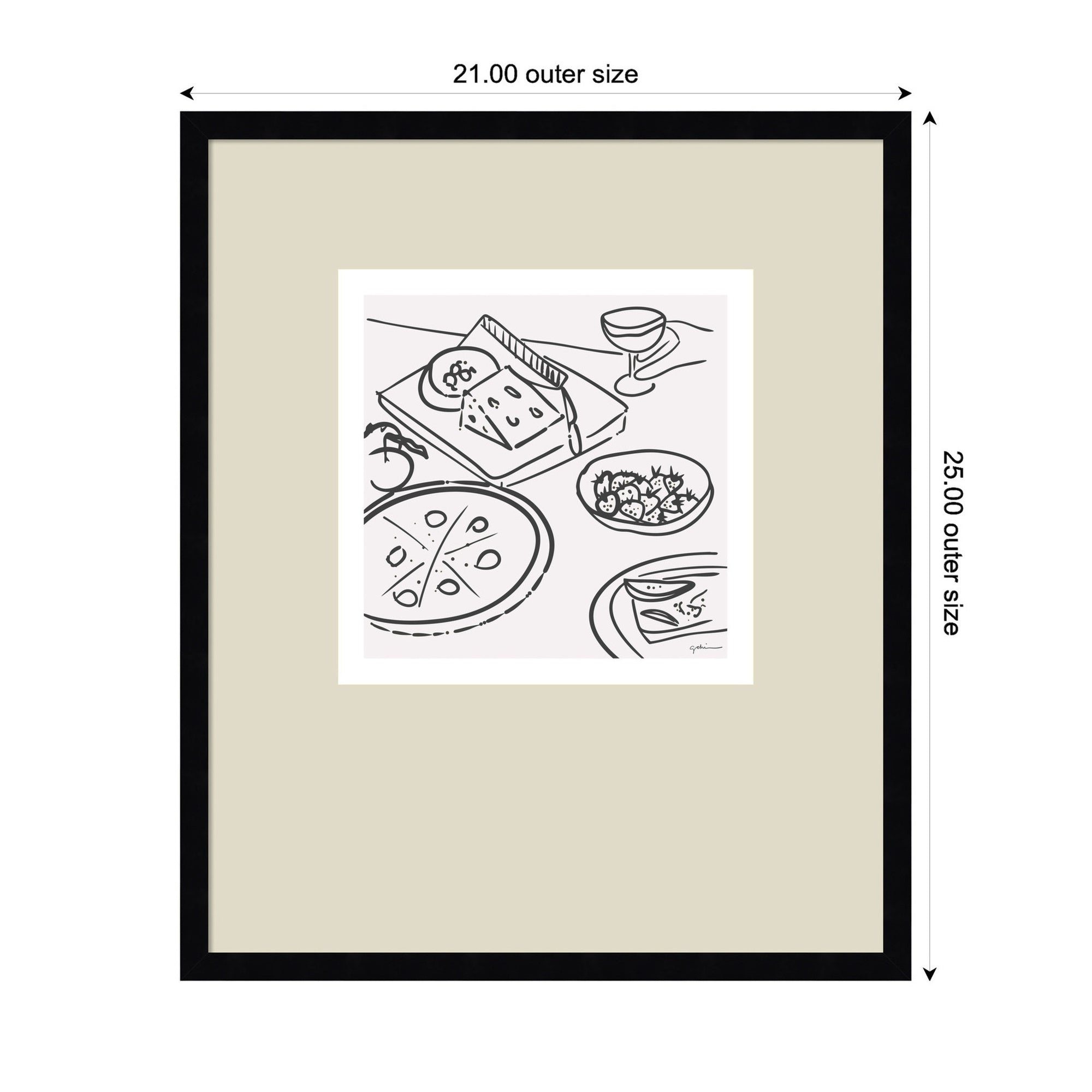 Dinner Club by Gabrielly Guedes Framed Wall Art Print