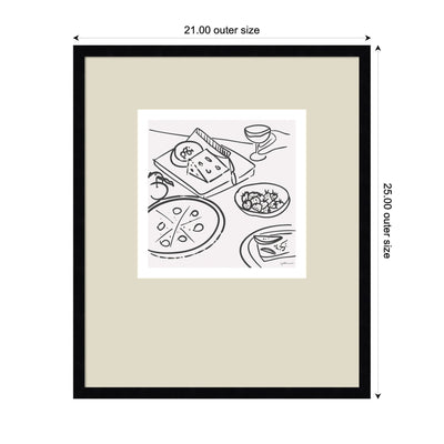 Dinner Club by Gabrielly Guedes Framed Wall Art Print