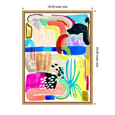 Sylvie Abstract 10 Framed Canvas by Emma Daisy