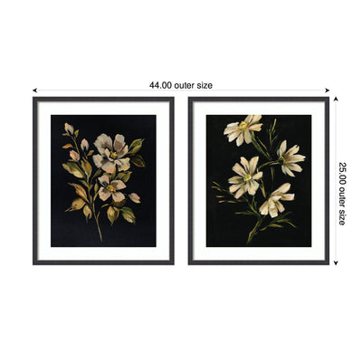 Moody Floral 4 & 7 2 Piece Framed Wall Art Print Set by Annie Quigley