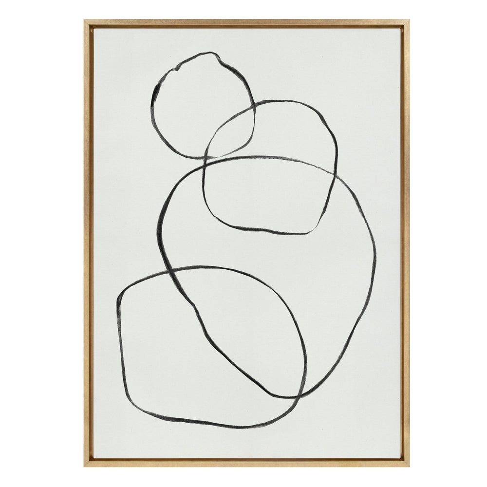 Sylvie 869 Going in Circles Framed Canvas by kateandlaurel - main product image for Resin Society