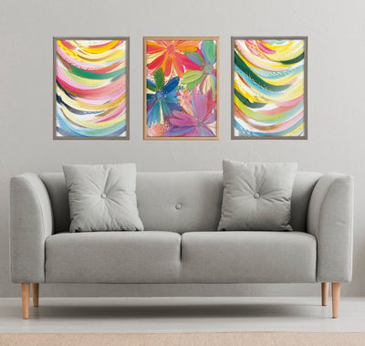 Blake Brushstroke 120 Framed Printed Glass by kateandlaurel - product image 8 for Resin Society