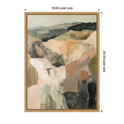 Sylvie Tonal Mountains I Framed Canvas by Amy Lighthall