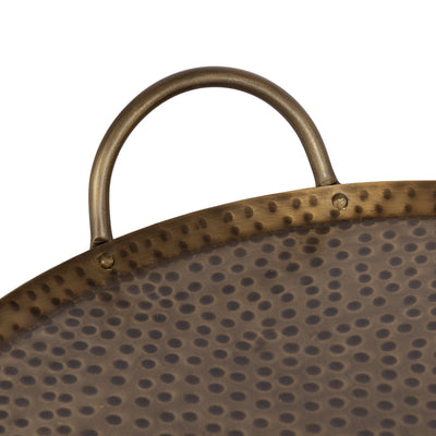 Sanzo Hammered Round Metal Tray