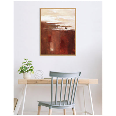 Sylvie Earthen Abstract Framed Canvas by Nikita Jariwala