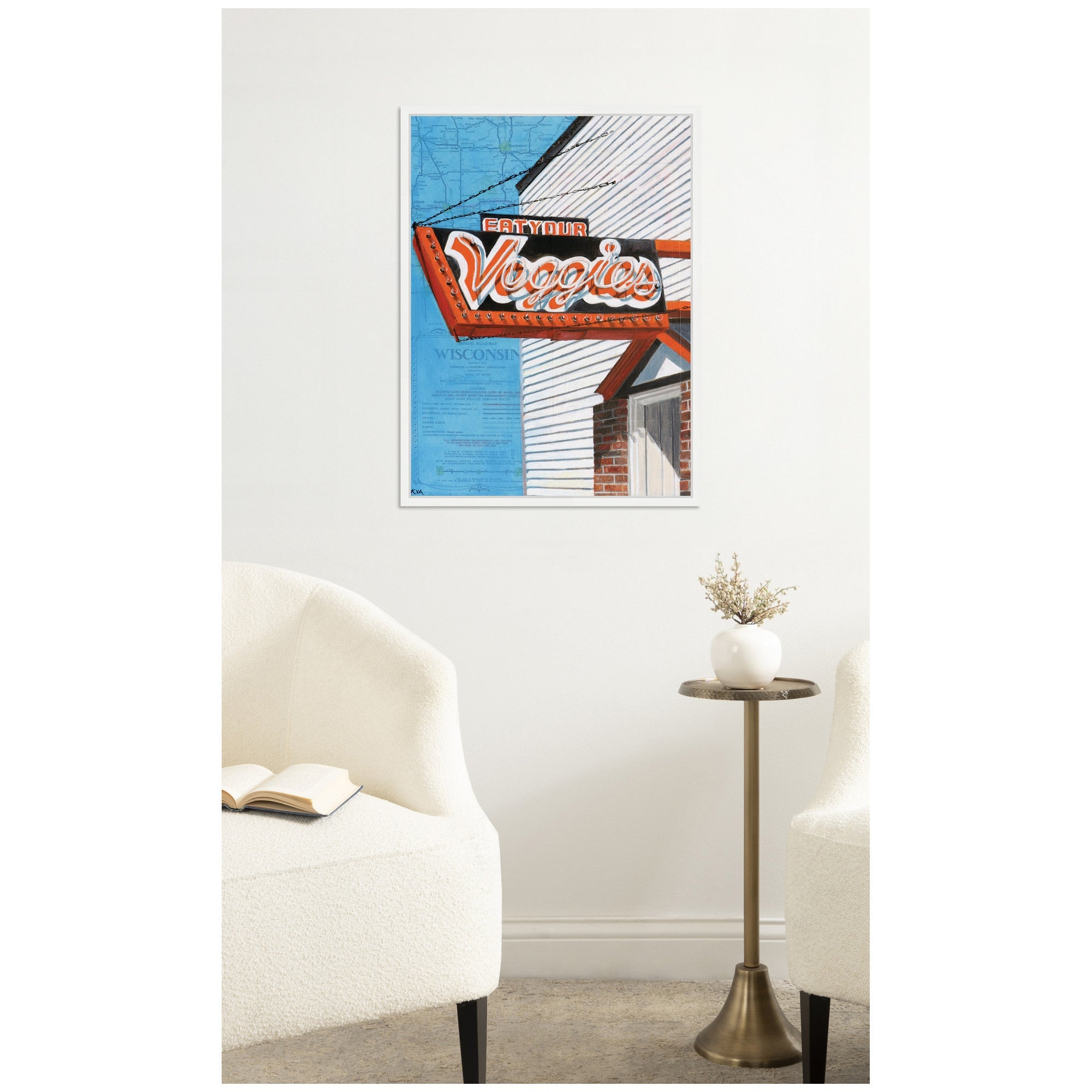 Veggies by Krista V.
Allenstein Framed Canvas Wall Art Print