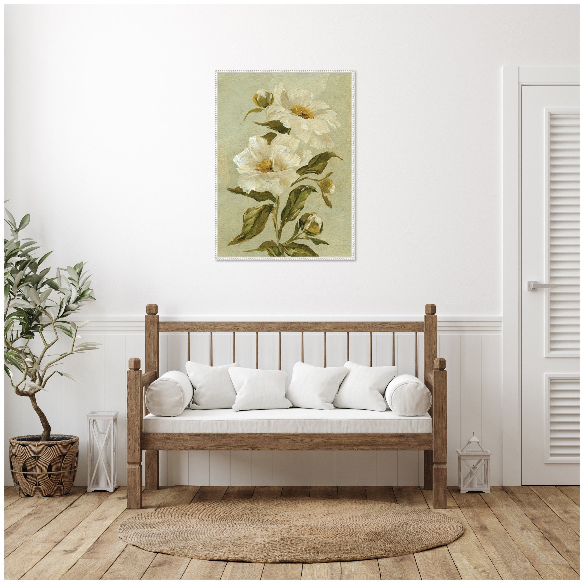 Floral No 9 by Annie Quigley Framed Canvas Wall Art Print