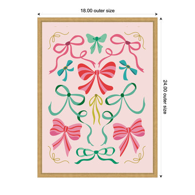 Sylvie Framed Canvas Christmas Bows by Rachel Lee