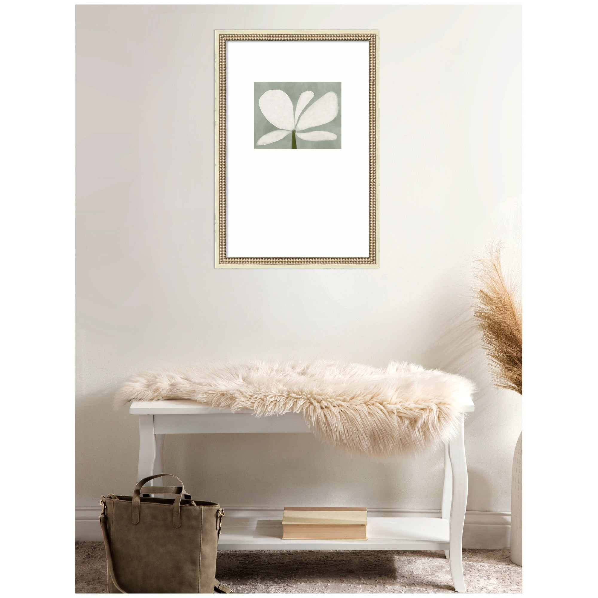 White Floral No.
2 by Gabrielly Guedes Framed Wall Art Print
