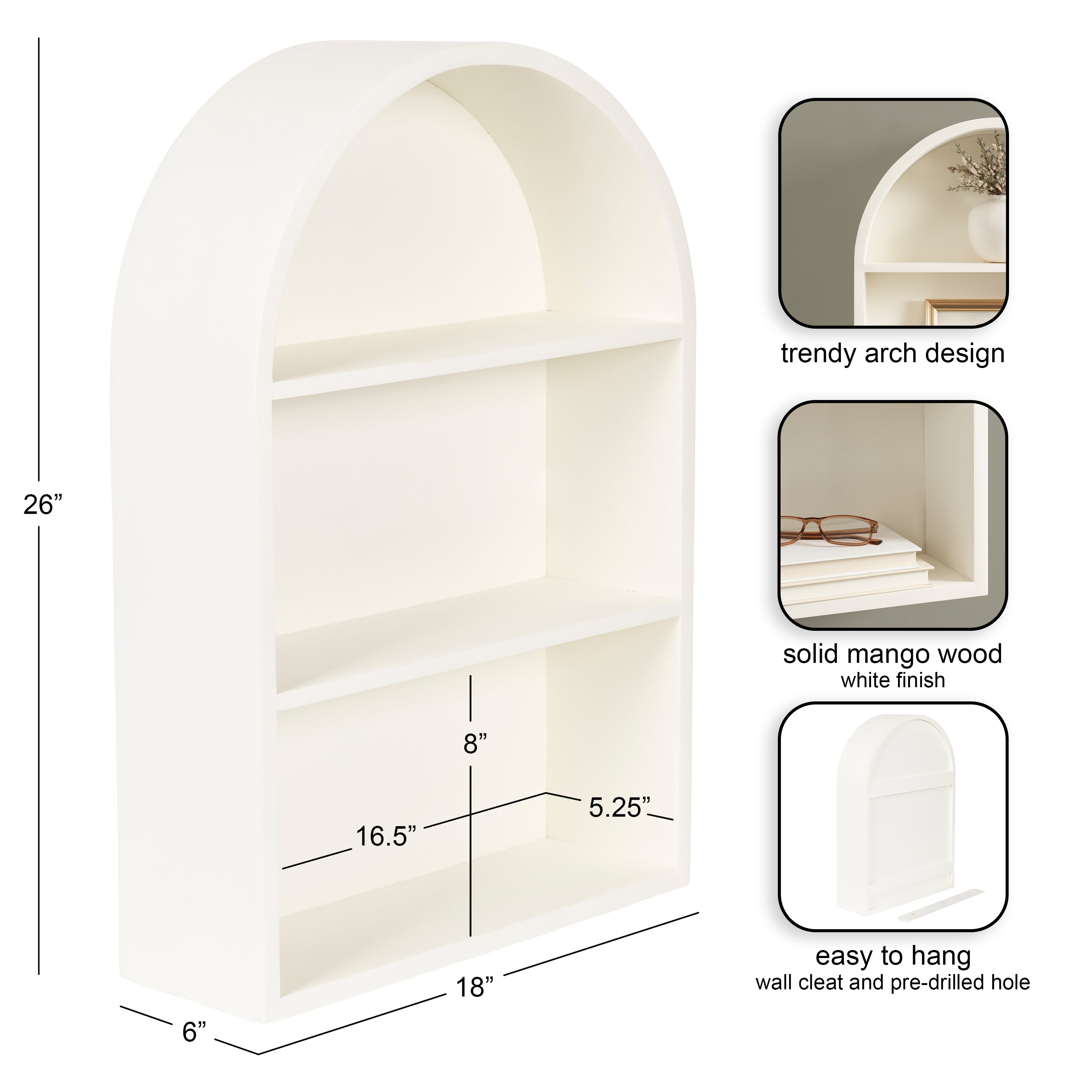 Arcott Arch Wall Shelf by kateandlaurel
